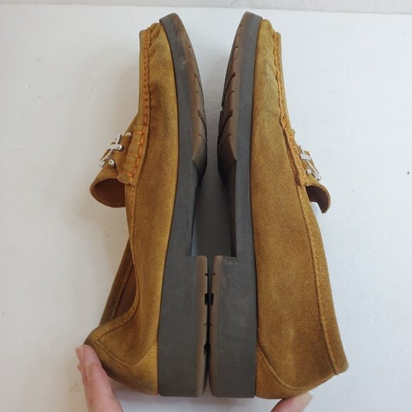 Donald Pliner Mens Lelio Bit Loafers Size 11 Brown Leather Slip On Almond Toe - Picture 6 of 13